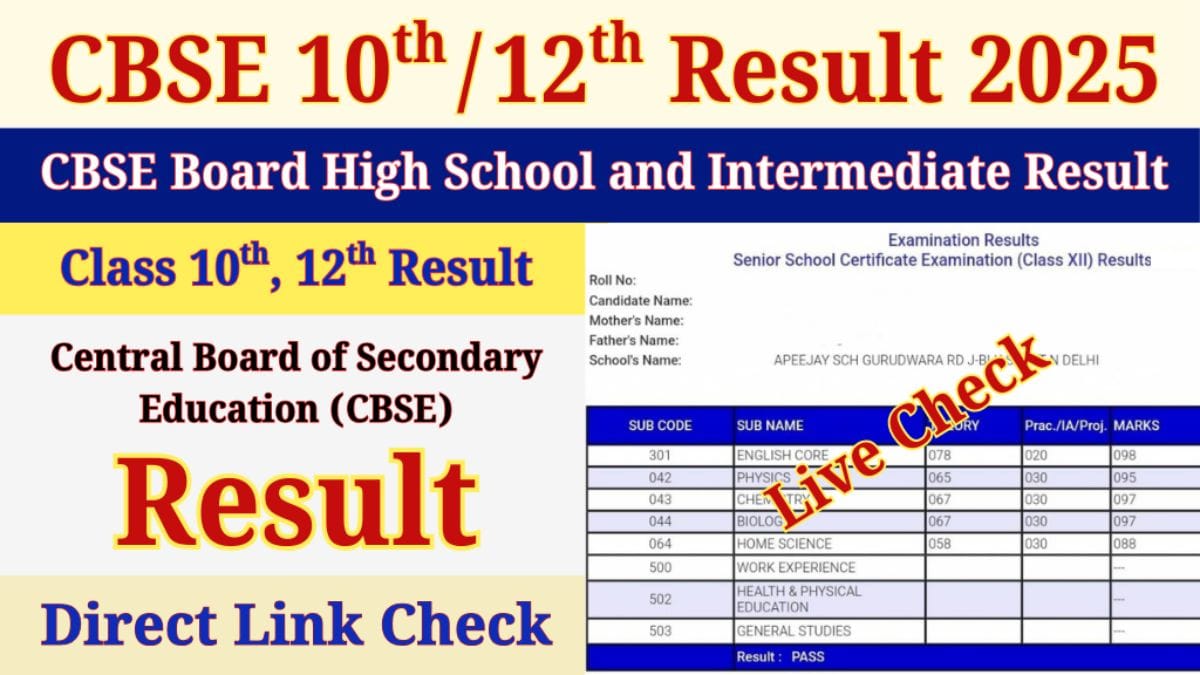 CBSE 12th Result Date 2025: CBSE ने बताया, जानिए कब और कैसे देखें अपना परिणाम