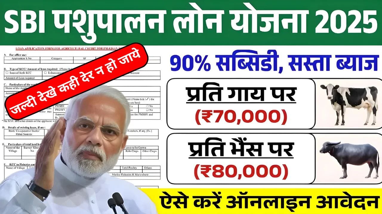 SBI पशुपालन लोन 2025: गाय के लिए 70,000 और भैंस के लिए 80,000 रुपये तक का आसान लोन, ग्रामीण भारत के किसानों के लिए बड़ा अवसर